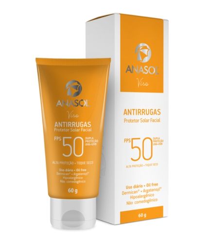 ANASOL VISO PROTETOR SOLAR FACIAL ANTIRRUGAS FPS 50