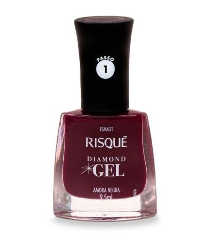 Esmalte Risqué Diamond Gel Amora Negra 9.5ml