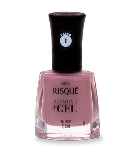 Esmalte Risqué Diamond Gel Sal Rosa 9,5ml