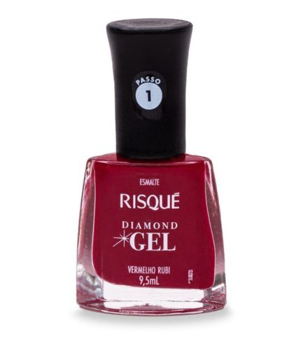 Esmalte Risqué Diamond Gel Vermelho Rubi 9,5ml