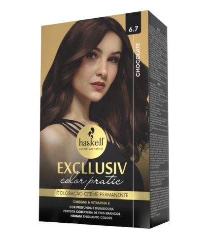 KIT COLORAÇÃO EXCLLUSIV COLOR PRATIC 6.7 CHOCOLATE - HASKELL