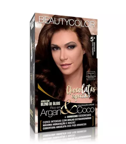 BeautyColor Kit Coloração 5.4 Castanho Claro Acobriado