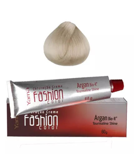 Coloração Creme Yamá Fashion Color Argan 10.1 Louro Claríssimo Acinzentado