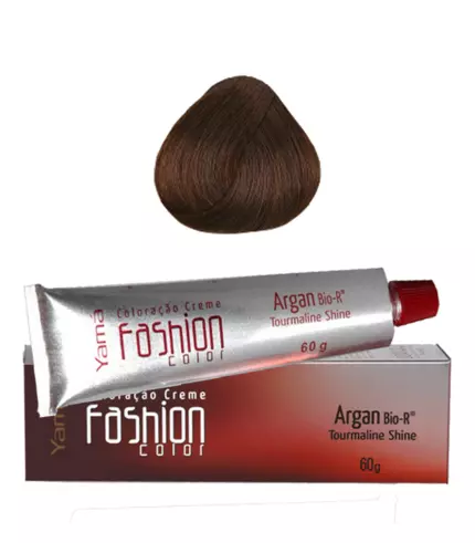 Coloração Creme Yamá Fashion Color Argan 6.35 Louro Escura Dourado Acaju