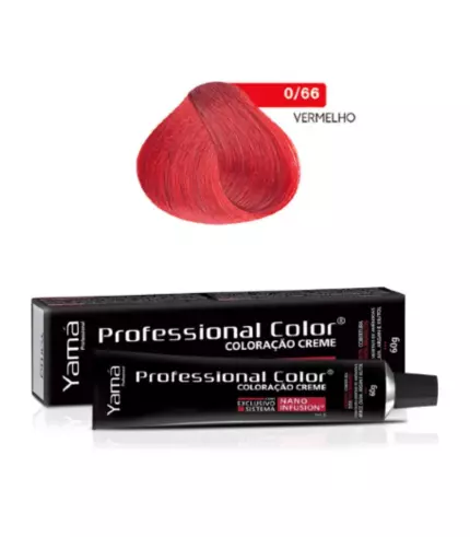 Coloração Creme Yamá Nano Infusion 0-66 Mix Vermelho