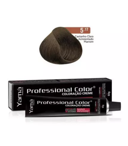 Coloração Professional Color Nano Infusion 5.17 Castanho Claro Acinzentado Marrom