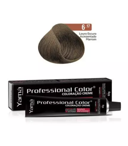 Coloração Professional Color Nano Infusion 6.17 Louro Escuro Acinzentado Marrom