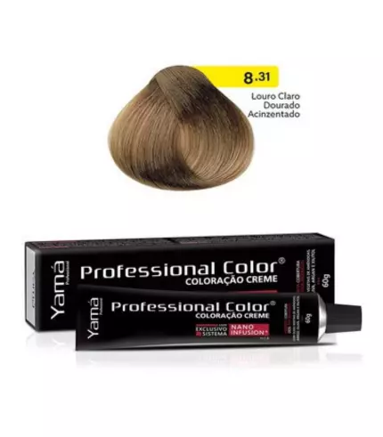 Coloração Professional Color Nano Infusion 8.31 Louro Claro Dourado Acinzentado