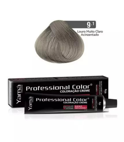 Coloração Professional Color Nano Infusion 9.1 Louro Muito Claro Acinzentado