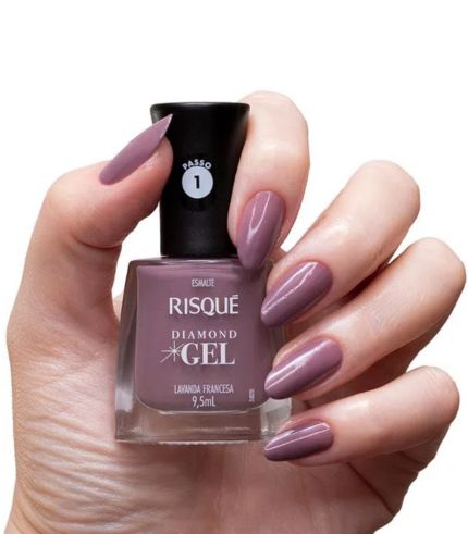 Esmalte Risqué Diamond Gel Lavanda Francesa