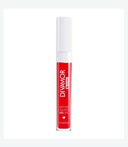 Batom liquido Matte Vermelho Diva Divamor